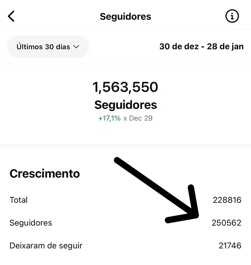 Print Instagram - 889 mil seguidores em 30 dias